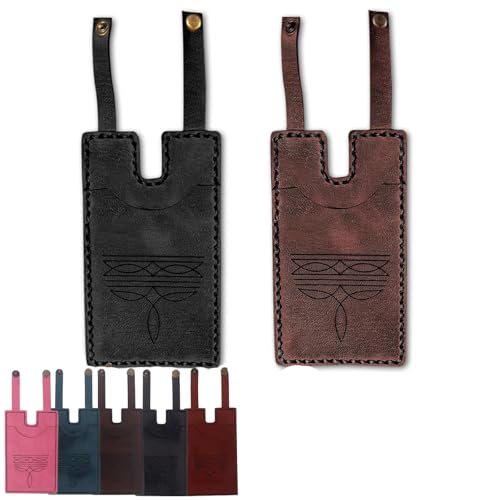 ROYNRAU Western Boot Wallet with Snap Strap for Women, 2026 Fashion Handcrafted Leather Wallet Boot Credit Card Holder Carry All Small Wallets (Black+Brown)