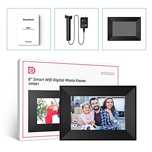 Digital Picture Frame Dreamtimes 8 Inch Wifi Digital Photo Frame With Ips Hd Touch Screen, Latest Upgraded Version, Us Design, Easy Setup To Share Photos Or Videos Remotely Via Aimor App From Anywhere #TOP7
