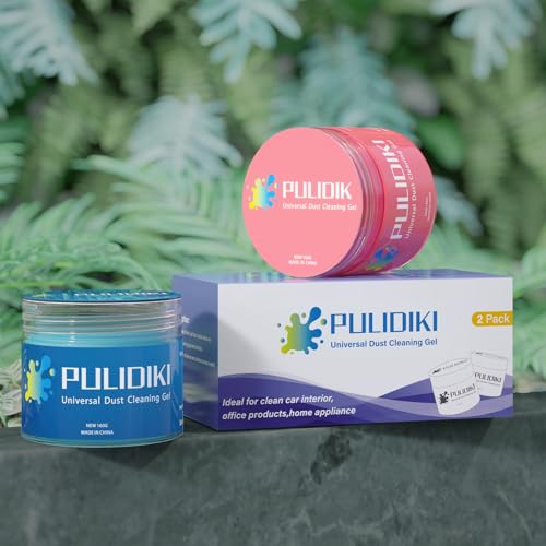 PULIDIKI Car Cleaning Gel for Car Detailing Kits Car Putty Auto Detailing Tools Car Interior Cleaner Car Cleaning Slime Car Accessories Blue Pink Stocking Stuffers for Women Men Teens Adults (2Pack)