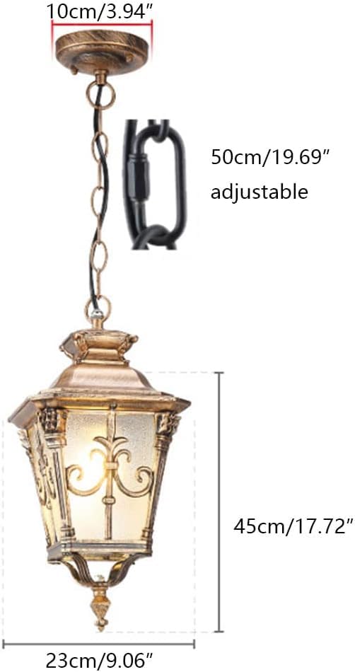 Lanterne extérieure étanche ZR98US luminaire suspendu rétro - 2