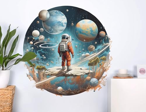 Vinilo Decorativo Astronauta Espacial 3D Para Pared Niños miniatura 5