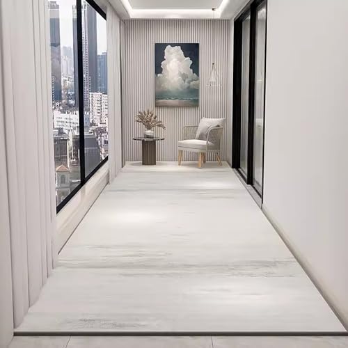 Runner Rug for Hallway Non Slip Rug Runner 8mm Low Pile Non Slip Runner Rugs Long Hallway Rug Kitchen Carpet Floor Mat, Modern Simple Washable Area Rug for Home/Office/Living Room/Laundry Room (Color