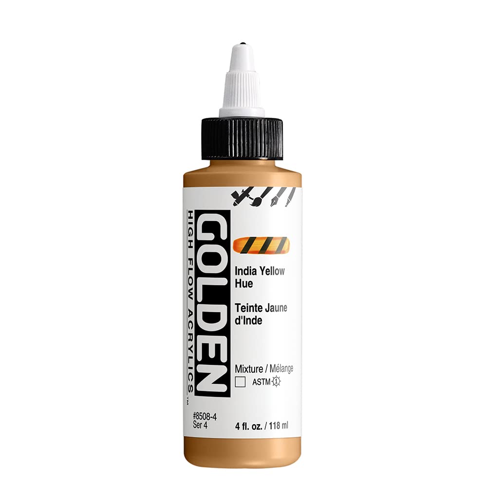 Golden : High Flow : Acrylic Paint : 118ml (4oz): India Yellow Hue : S4