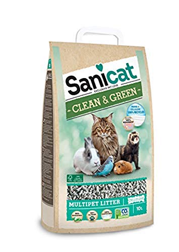 Sanicat Lit hygiénique Clean & Green Cellulose - 10 L