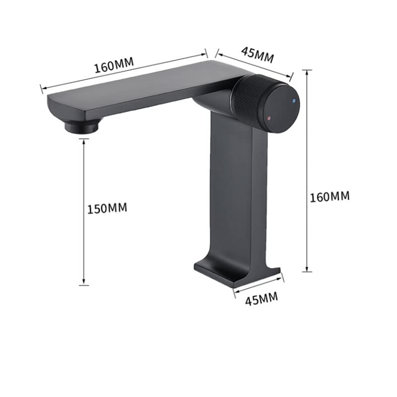 Mitigeur laiton lavabo eau chaude froide avec commande monocommande fluide