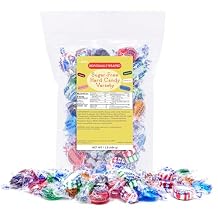 Sugar Free Hard Candy Individually Wrapped Sugar Free Hard Candy Bulk, Diabetic & Keto Friendly 1 Pound Bulk Bag