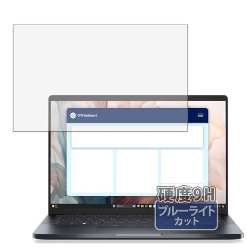 Kayo&Karin Dell Pro 14 Premium ノートPC 用 保護フィルム 9H(強化ガラス 同等の高硬度) ブルーライトカット フィルム 反射低減 日本製