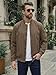 TBMPOY Men's Bomber Jacket Lightweight Spring Windbreaker Light Casual Stylish Fashion Fall Zip up Coats With Pockets Dark Coffee XXXL