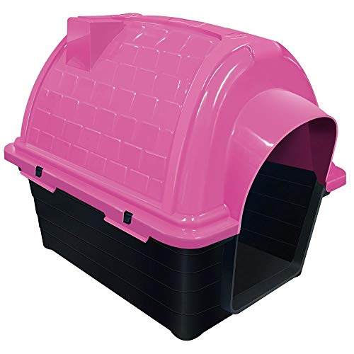 Furacão Pet Iglu Casinha de Plástico para Cães, Rosa, 1