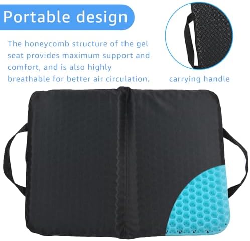 Wllead Portable Compact Seat Cushion (14.5" x 10.6") Foldable Travel Cushion, for Airplane Seats, Camping, Stadium, Cinema, Garden Benches Seat Cushion