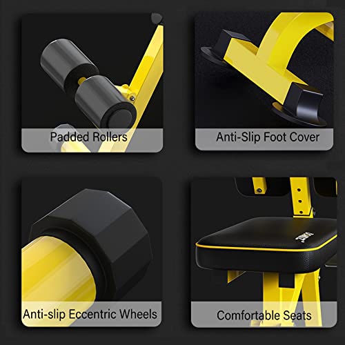 Zjkxjh Ab Chair For Full Body Strength Training, Adjustable Hyperextension Roman Chair, Foldable Sit Up/Incline Decline Bench, Back Extension Machine #TOP2