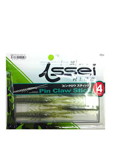 イッセイ(ISSEI) ワーム ピンクロウスティック 4インチ グリパン/チャート #10 ルアー