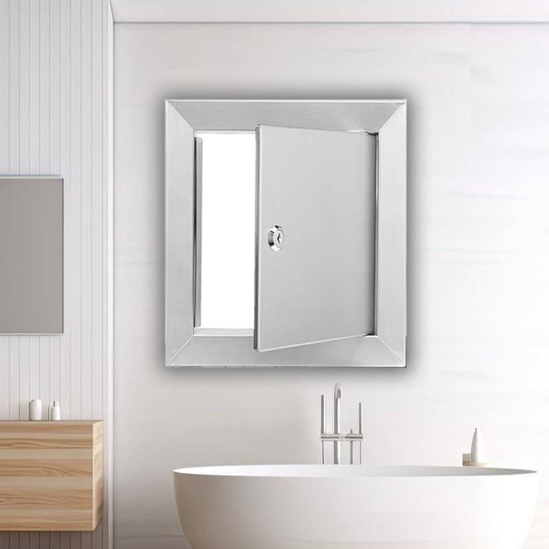 LZMZMQ Flush Mount Access Door 4x4 5x5 12x12 with Lock, Reinforced Custom Inspection Door Waterproof, Plumbing Service Door for Bathrooms Electrical Computer Internet(12x16/30x40cm)