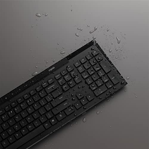 Image of RAPOO 8210M Multi-Mode Keyboard & Mouse Bluetooth 3.0 /4.0 Wireless 2.4 GHz 1600 DPI Combo-Black