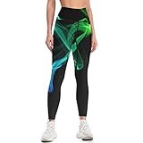Glow in Dark Splatter Neon High Waist Yoga Pants Stretchy Pants Skinny Leggings for Running Gym Sports
