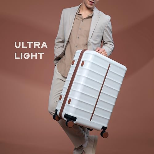 Image of Assembly Medium Check-in Luggage with Anti-Theft Features & TSA Lock, Durable Polycarbonate Hard Shell Suitcase for Travel, Blue, 24-Inch