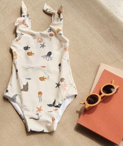 Girls Swimsuit One Piece Bathing Suit Bowknot Summer Beach Wear Animal Dolphin Whale Sunsuit Backless Swimwear UPF50+3
