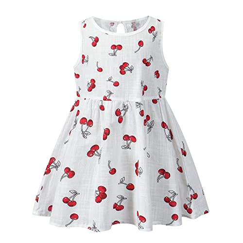 Girls Short Sleeve Swing Dress Kids Ruffle Loose Casual Dresses with Pockets for Girls 6 to 12 Years Independence Day