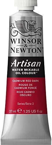 Winsor & Newton Artisan Water Mixable Oil Colour, 1.25-oz (37ml), Cadmium Red Dark