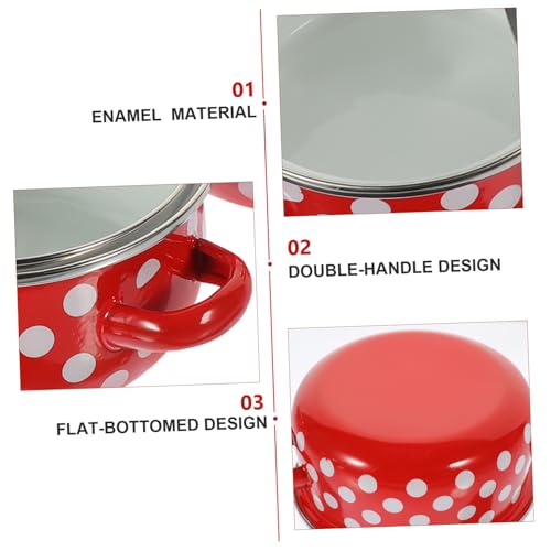 Mini marmites émaillées casseroles antiadhésives polyvalentes pour soupe et ragoût - 8