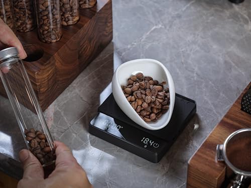 Coffee Bean Dosing Cup with RDT Spray Bottle Premium Dosing Vessel and Bean Spritzer Set - Single Dose Measuring Tray Kit/Coffee Lover Gift