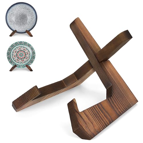 PUERSI Wooden Bowl Display Stand 6.5 Inch Bowl Holder Display Holders