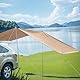 wasserdichte Auto Markise Sonnenunterkunft, Auto Seite markise Auto Zelt Camping Sonnendach Heckklappenzelt mit UV Schutz, Auto Dachzelt, mit 2 tragfähigen Wassersäcken (Khaki, 300 X 200cm)