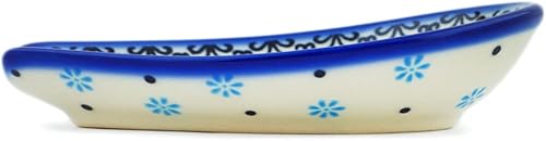 Miniatura 3 de Soporte para cuchara de cerámica polaca de 4½ pulgadas (tema Baby Blues) Signature UNIKAT + Certificado de autenticidad azul, (Baby Blues),Belleza