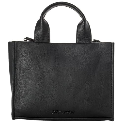 Betsey Johnson XO Nora Black Faux Leather 3D And Embroidered Charms Small Top Handle Tote Shoulder Bag Includes 3D Daisies, Butterflies, Lady Bugs, White Floral Charms With Silver Tone Ball Studs2