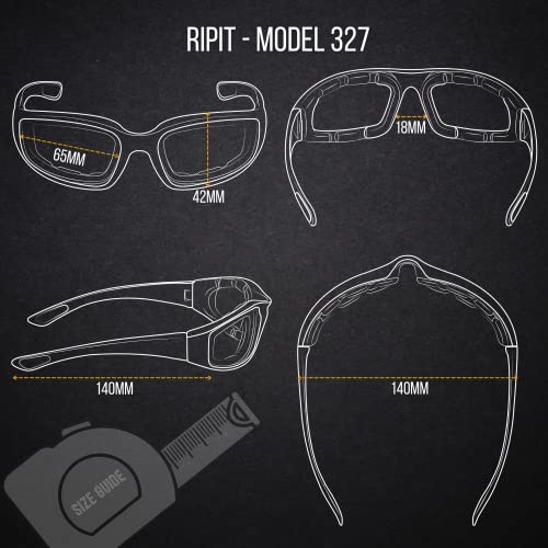 WYND Blocker Polarized Motorcycle & Fishing Floating Sports Wrap Sunglasses (Black/PZ Smoke Lens)3