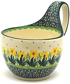 Polish Pottery Loop Handle Bowl - Daffodil