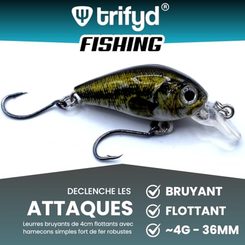 trifyd ® - Forellen wobbler UL 4cm, 5 Stück mit Köderbox, Trout Box V2 für Forelle und Barsch