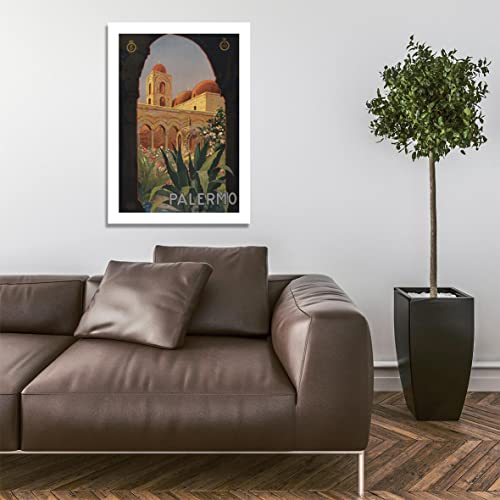 Poster de voyage Palerme petit format avec affiche encadrée mate