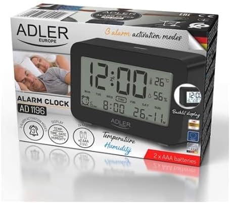 Adler AD 1196B Digital Alarm Clock packaging box