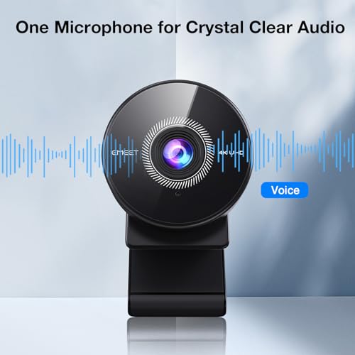 eMeet C950 4K Webcam for PC - 8 Megapixels UHD, PDAF Autofocus, Noise-Canceling Mic, 70° FOV, 1080P@60FPS, Privacy Cover, USB 2.0 Plug & Play, Ideal Camera for Zoom/Teams/Skype/Google Meet