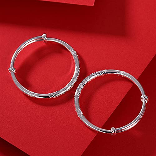Bracelet poisson brillant en argent avec fermoir poussoir réglable pour femme