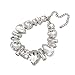 Jeairts Rhinestone Choker Necklace Sparkly Crystal Choker Silver Statement Prom Necklaces for Women and Girls