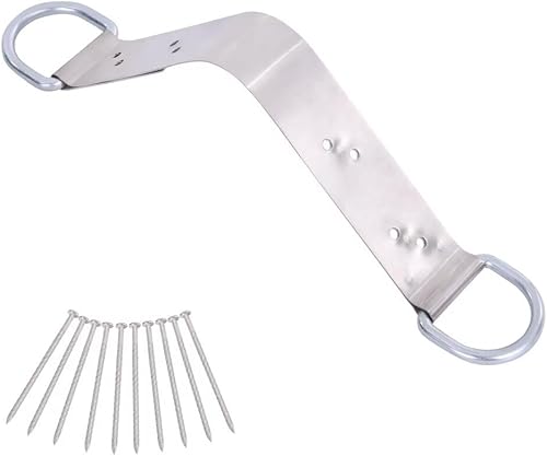 Soporte de anclaje de techo permanente de protección contra caídas de acero, herramientas de techo ligeras de 18 pulgadas con 10 clavos SS