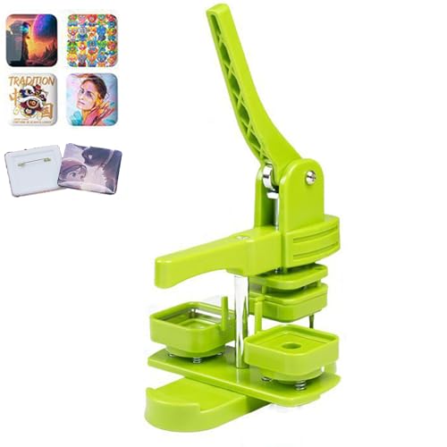 Máquina para hacer botones de 1.9 pulgadas y 50 mm, kit de máquina para hacer pines para regalos de bricolaje, máquina de prensa, con 100 juegos de suministros de botones de insignia, kit de