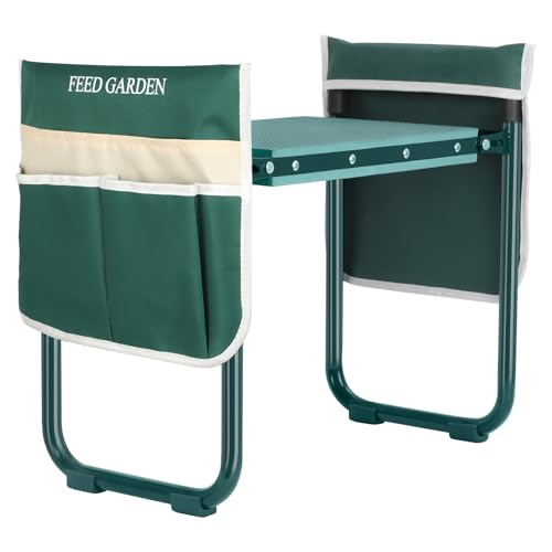 FEED GARDEN Garden Kneeler and Seat, Upgraded Foldable Gardening Stool