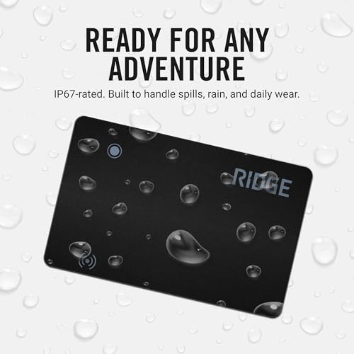 Image of Ridge Wallet Tracker Card Compatible with Apple Find My, Slim Tracking Card - Wallet Finder, Item Locator for Luggage Tags, Passports, Phone - MFi Certified, IPX67 Water Resistance