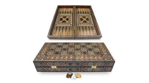 Backgammon Tavla Laith 50 cm : fini les pièces perdues avec ce grand coffret en bois