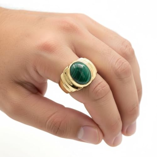 Image of 55Carat Choose Your Color Natural Birthstones 18 K Gold Plated Ring Bold Statement Jewellery Sizes 4-13