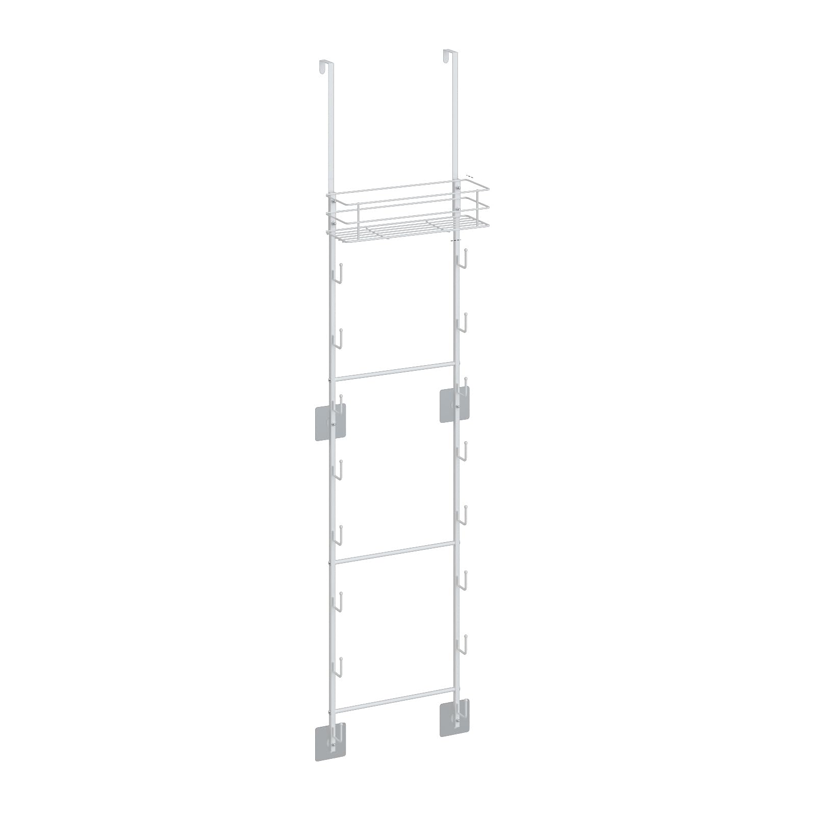Kaeltsyn Compact Vertical Handbag Display Stand Featuring 16 Hooks Fits Any Door for Space Saving Closet Purse Planner
