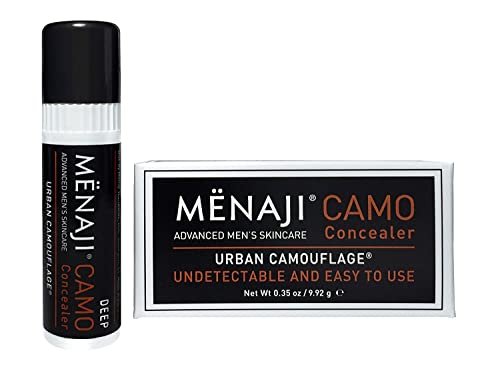 MËNAJI URBAN CAMOUFLAGE® Concealer Stick for Men - Skin Foundation Concealer for Dark Circles, Acne, Under Eye - Corrector - Mens Cosmetics - Deep - 0.35oz
