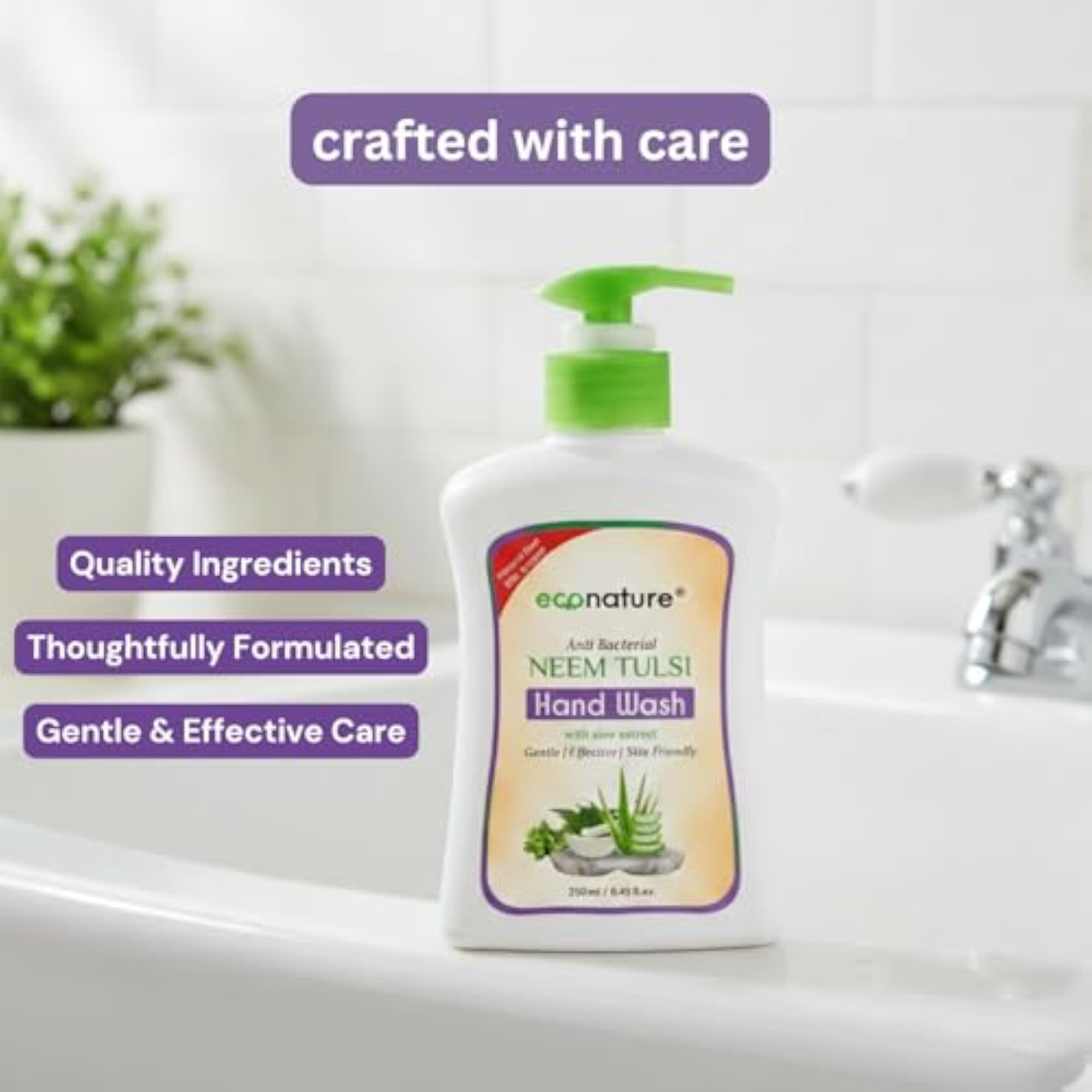 Econature Lavender Hand Wash with Aloe Extract, Pack of 2