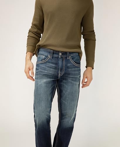 Image of Silver Jeans Co. Men's Zac Relaxed Fit Straight Leg Jean - Legacy