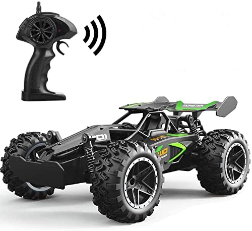 Blexy RC Cars Water-Resistant High Speed Remote Control Car 2.4GHz 2WD RC Truck 1/18 Remote Control Racing Toy Vehicle Fast Hobby Car for Kids with Two Rechargeable Battery Black