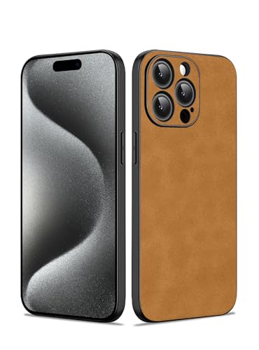 Coque iPhone 15 Pro cuir anti-rayures pour protection 6.1"