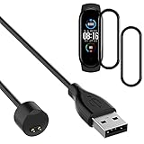 【El paquete incluye】 1 Cargador para Xiaomi Mi Band 6/Mi Band 5, 2 Protector De Pantalla para Xiaomi Mi Band 5/Mi Band 6, 2 Toallitas húmedas y secas.